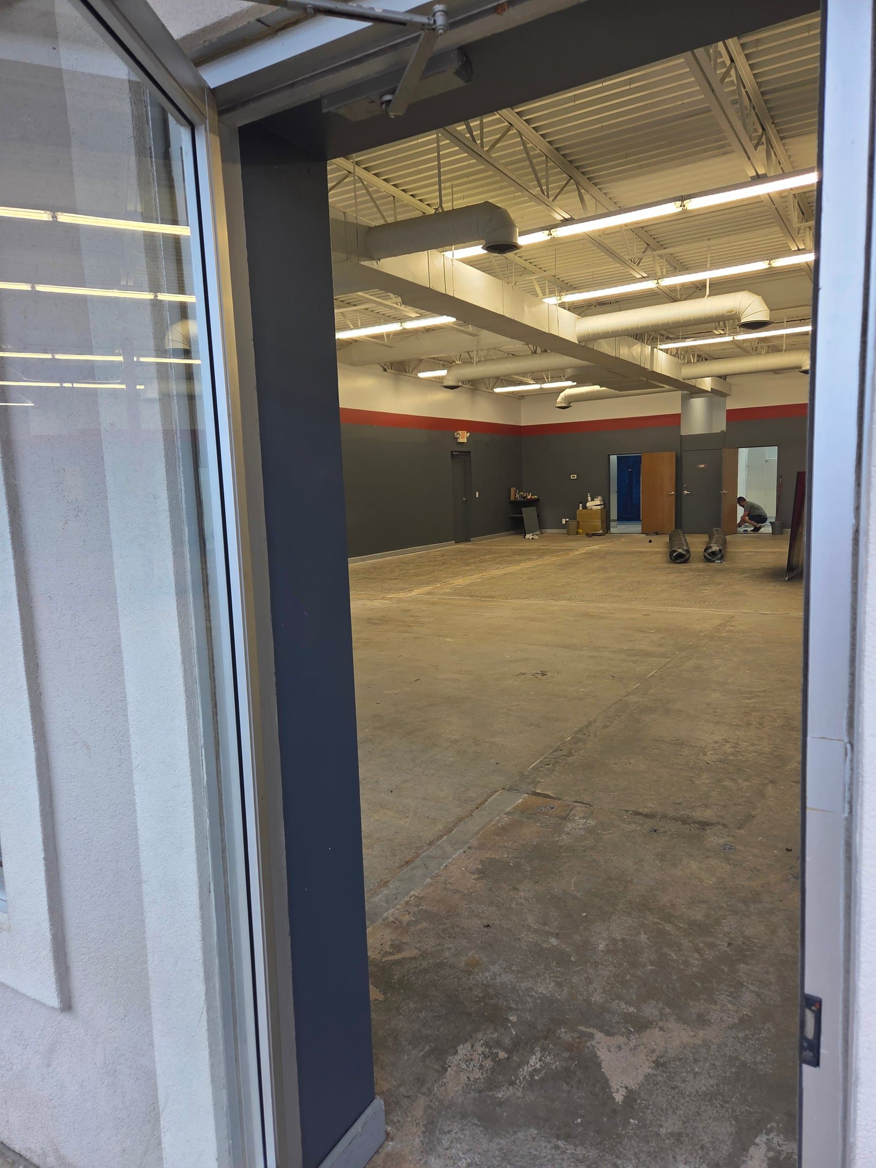 Existing entrance to the future Albatross Golf simulator space in Mason, Michigan.